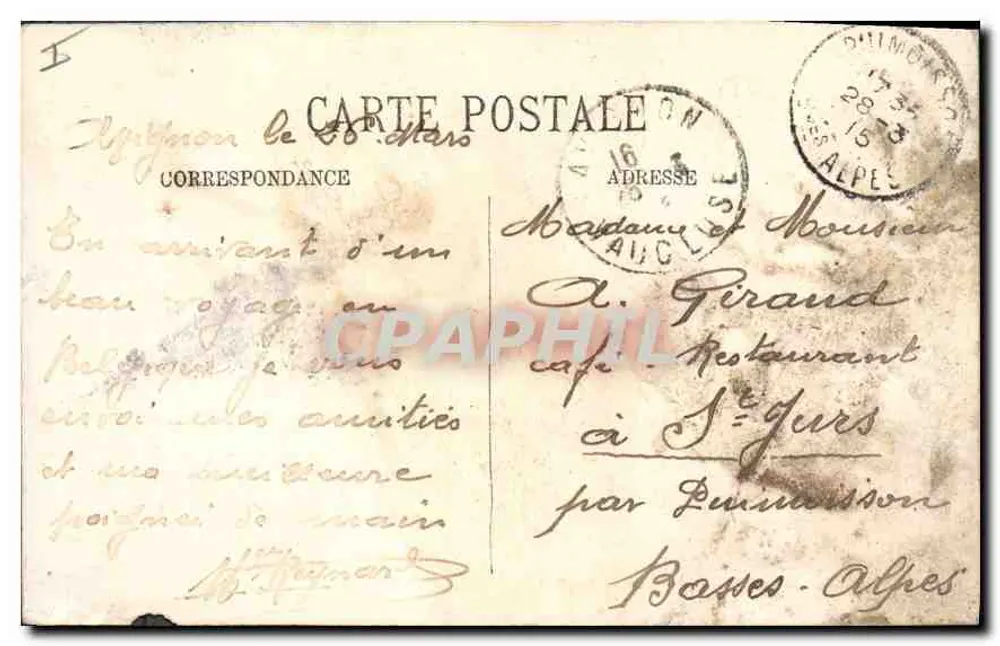 Avignon — Panorama e Ponte Saint-Bénézet — Franchise Militaire SELECTA - Verso