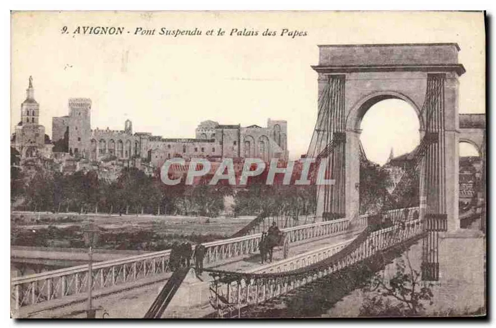 Avignon - Hängebrücke und das Palast der Päpste — Verlag nicht sichtbar, Seriennummer 9 - Vorderseite