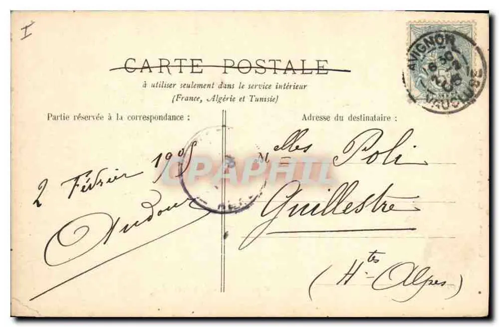 Avignon — Ponte St-Bénézet, século xixe — Reprod. F. C. n°11 - Verso