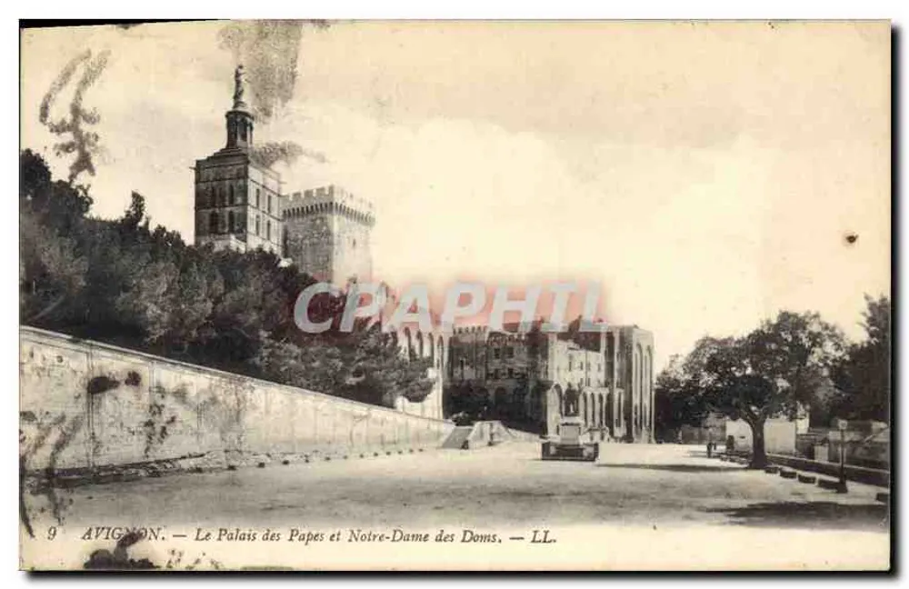Avignon — Palais des Papes und Notre-Dame des Doms — LL. - Vorderseite