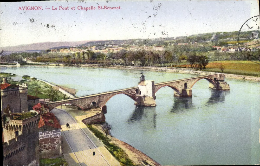 Avignon — O Ponte e Capela de São Benezet — Carta postal editada por Cartes Mecia - Frente
