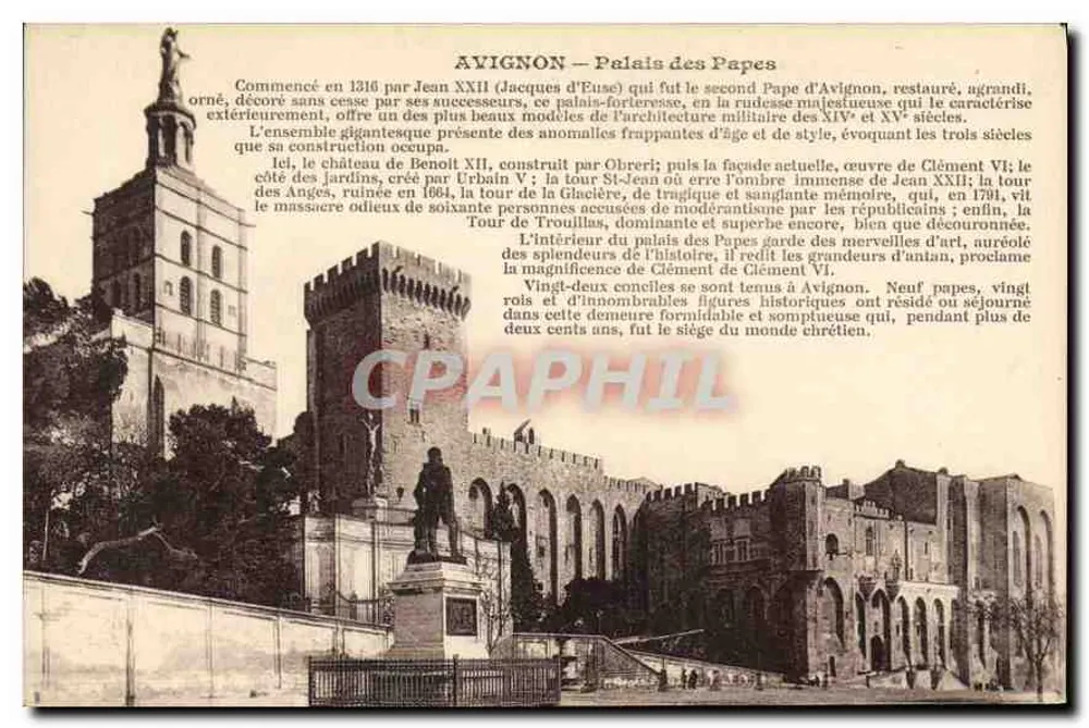 Avignon — Palácio dos Papas — Edição Artística IDEALE, M. Y. Beau - Frente