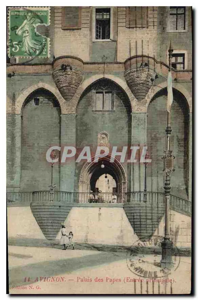Avignon — Palácio dos Papas (Entrada principal) — edição N.G. - Frente