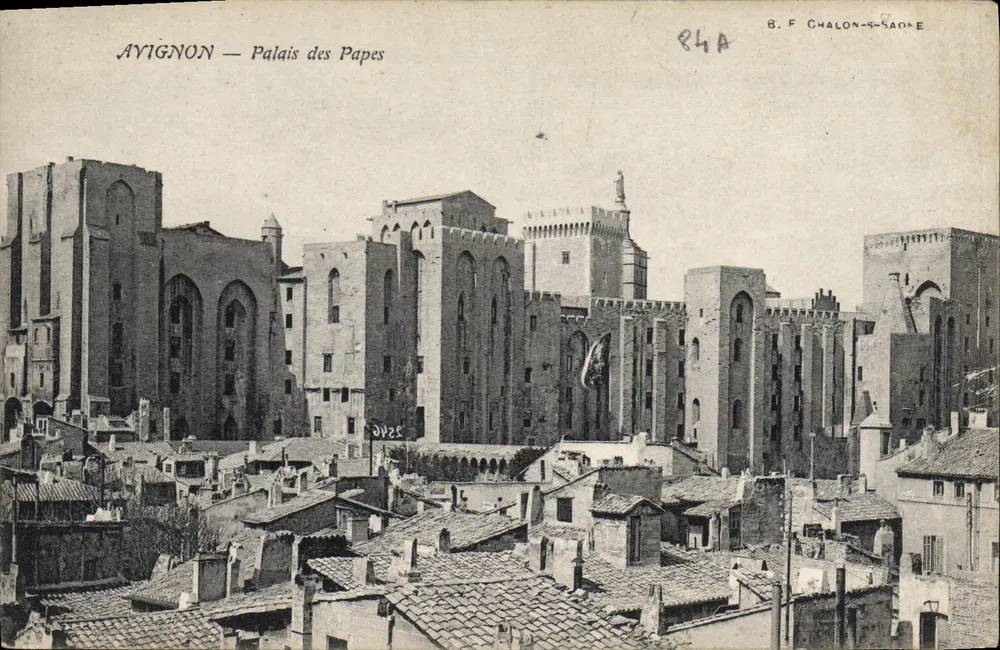 Avignon — Palácio dos Papas — B. F. Chalon-saône, n° 84A - Frente