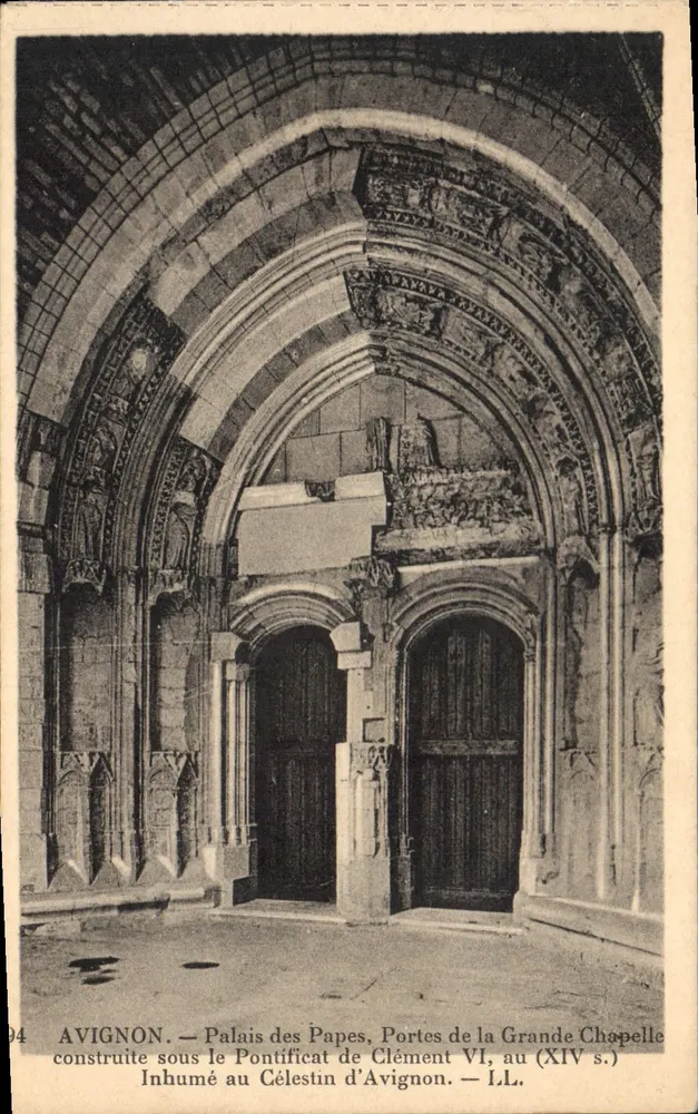 Avignon — Palast der Päpste, Tore der Großen Kapelle — Verlag L. Letellier, Paris, n° 94 - Vorderseite