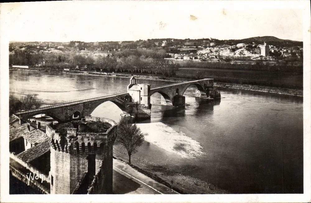 Avignon — Der Pont Saint-Bénézet von der Rocher du Dorn aus gesehen — Éditions Martel, n°17 - Vorderseite