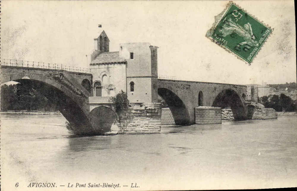 Avignon — O Ponte Saint-Bénézet — LL. n°6 - Frente
