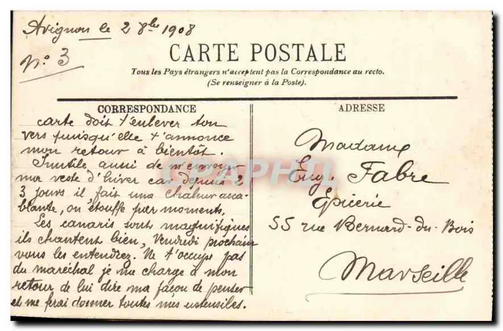 Avignon — O Ponte Saint-Bénézet — LL. n°6 - Verso