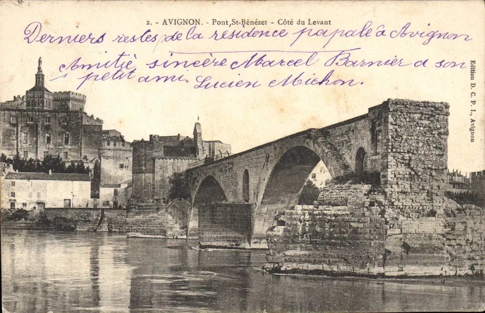 Avignon - Ponte Saint-Bénézet - Lado do Levante — Édition D.C.P. I, Avignon - Frente