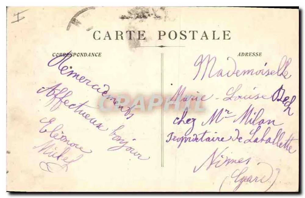 Avignon - Der Jardin du Rocher — Les Promenades — Sammlung Vidal fils aîné - Rückseite