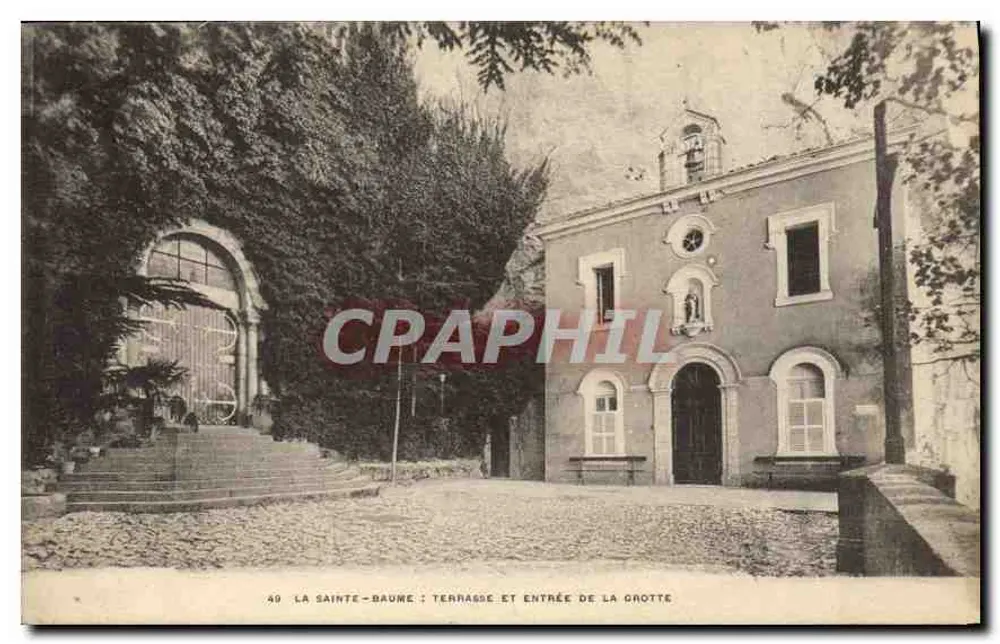La Sainte-Baume: Terrasse und Eingang zur Höhle — Verlag: Établissements Dimpressents Phototypiques, Toulon - Vorderseite