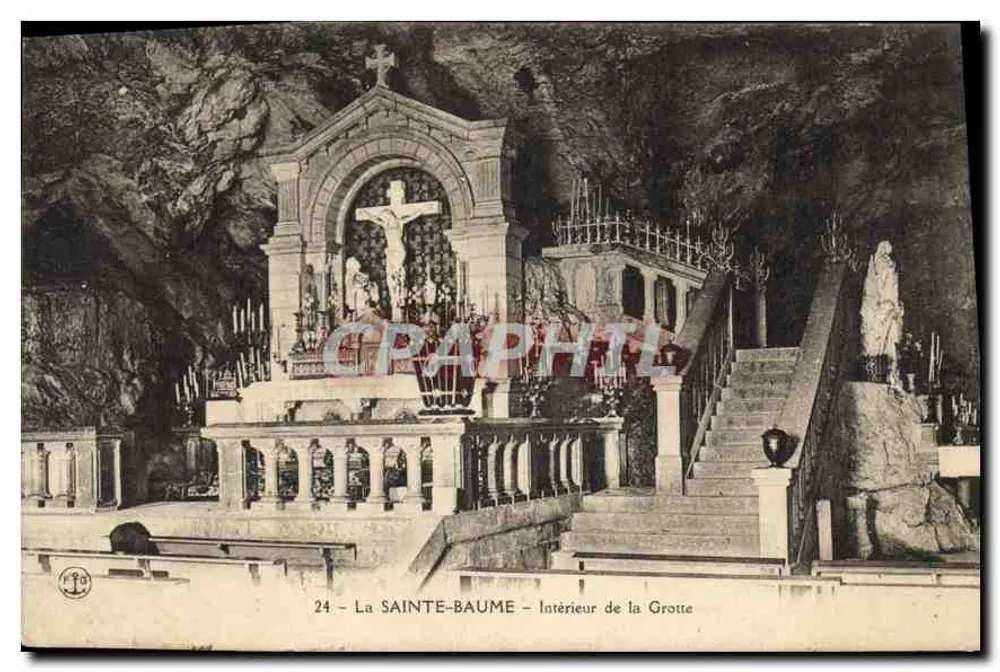 La Sainte-Baume — Interno della Grotta — Editore anonimo, n° 24 - Recto
