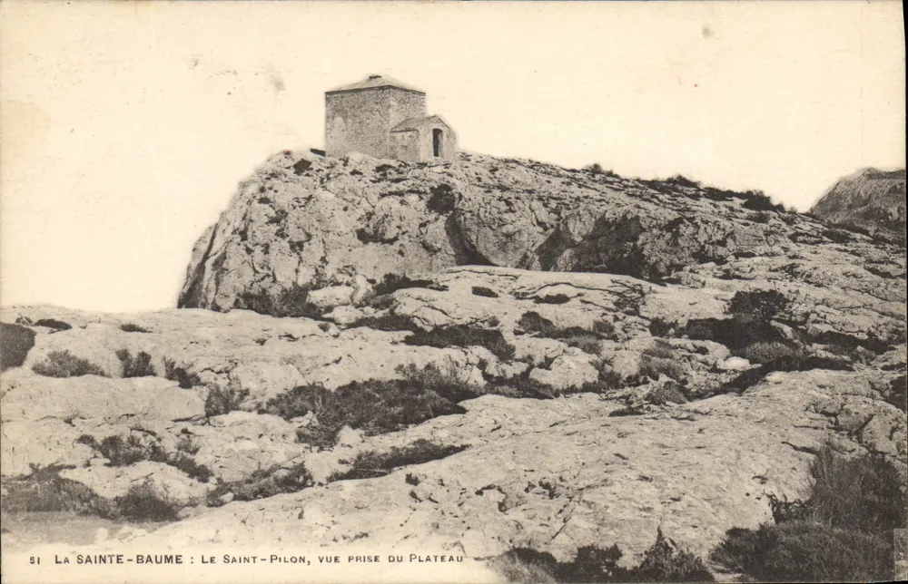 La Sainte-Baume: Der Heilige Pilon, Aussicht vom Plateau — Verlag: Phot. Dupréux, Marseille - Vorderseite