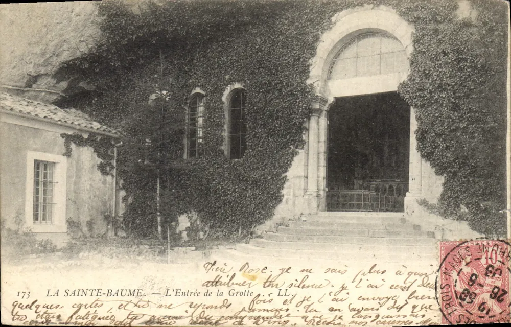 A Sainte-Baume — A Entrada da Gruta — Éditeur LL, n° 173 - Frente