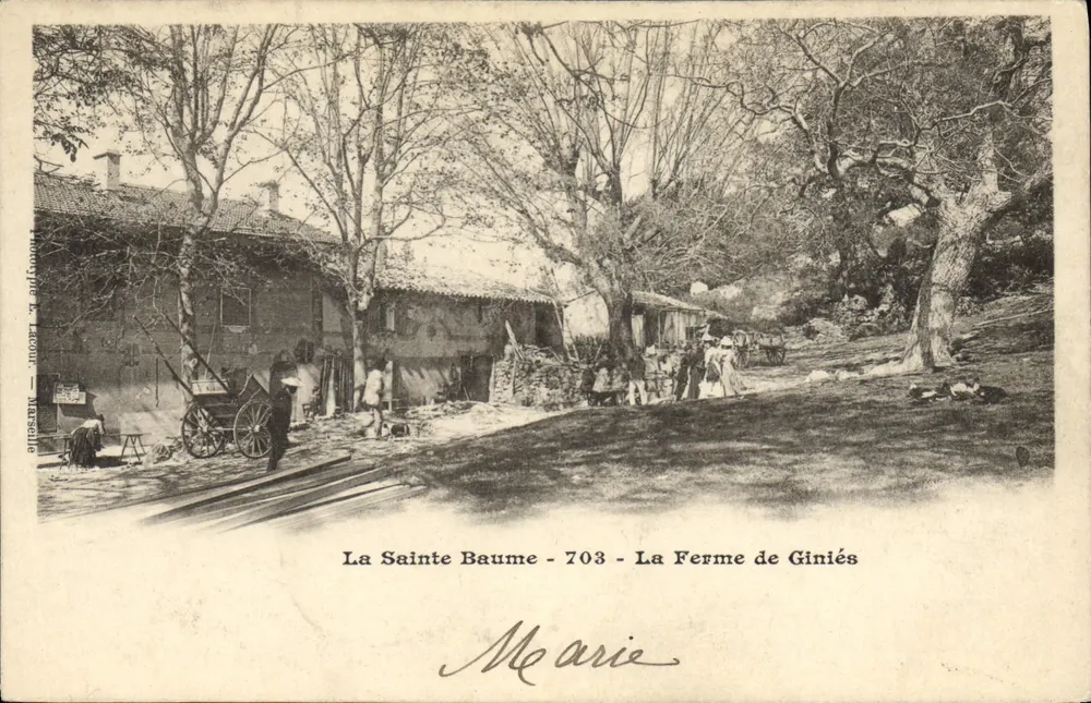 La Sainte Baume - 703 - A Fazenda de Giniés — Fototipia L. Lecour - Marseille - Frente
