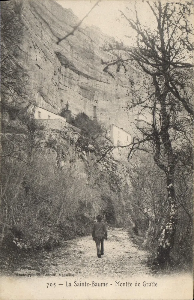 La Sainte-Baume - Subida da Gruta — Fototipia E. Lucour, Marselha, n°705 - Frente