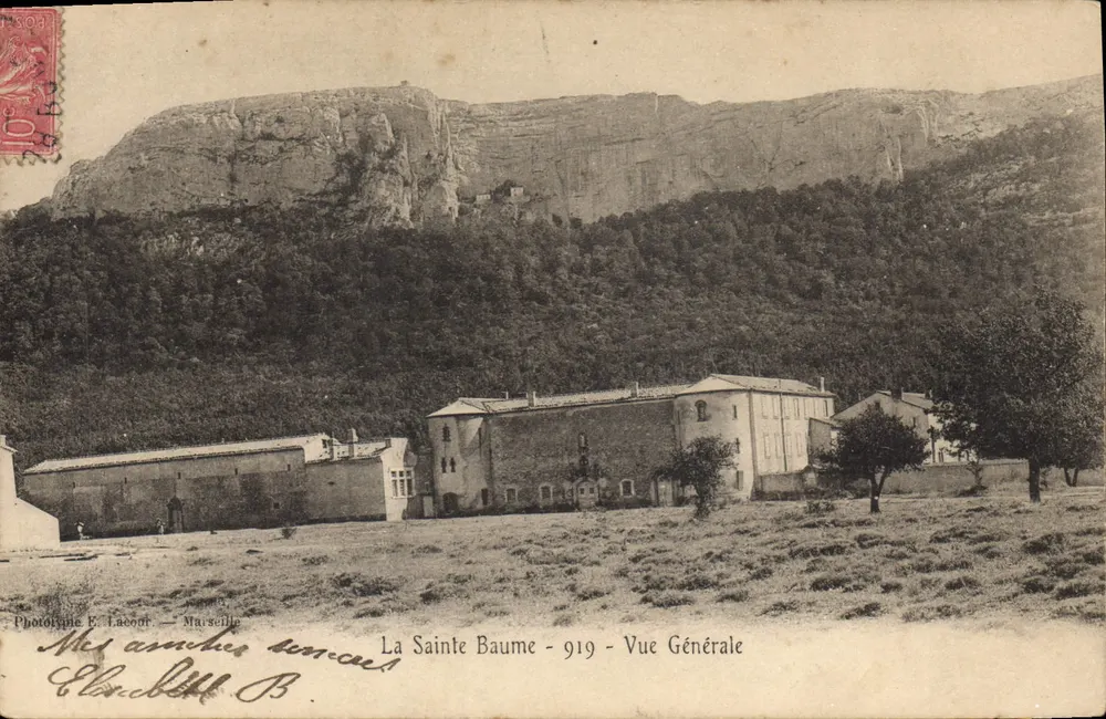 La Sainte Baume — Vista Geral — Fototipia E. Lacoour — Marseille — n° 919 - Frente