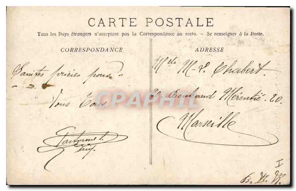 A Santa-Baume - A Subida da Gruta — editada pela série Marseille, n° 3448 - Verso
