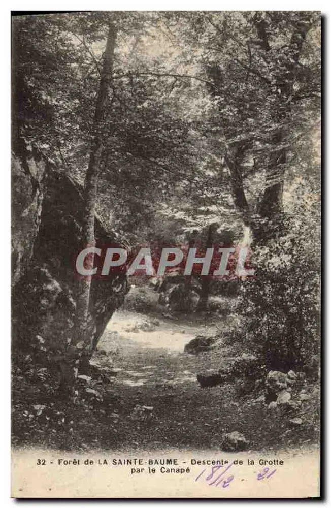 Wald von LA SAINTE-BAUME - Abstieg in die Höhle über den Canapé - Vorderseite