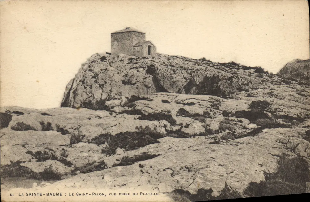 La Sainte-Baume: Le Saint-Pilon, Ansicht vom Plateau — Verlag: Phototypique d'Impression, Toulon — Nr. 51 - Vorderseite