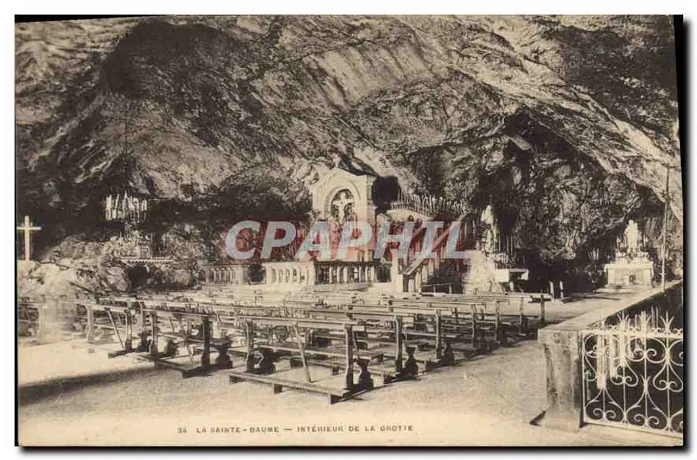 La Sainte-Baume — Interior da gruta - Frente