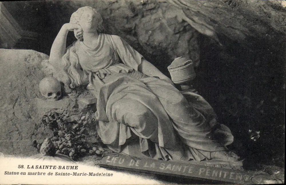 Marmorstatue der heiligen Maria Magdalena — Ort der Buße — Serie 58 - Vorderseite