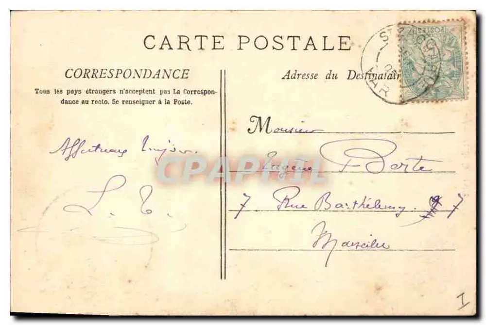A Sainte-Baume — Chegada à Gruta — Fototipia E. Lacour - Marselha, n°905 - Verso