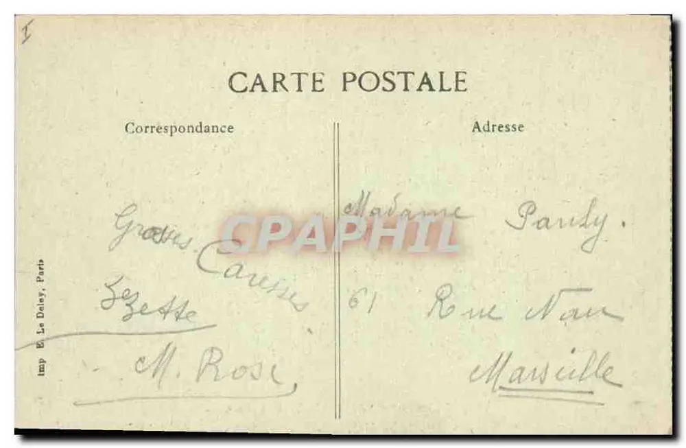 La Sainte-Baume — A Gruta — Imp. B. Le Daley, Paris - Verso