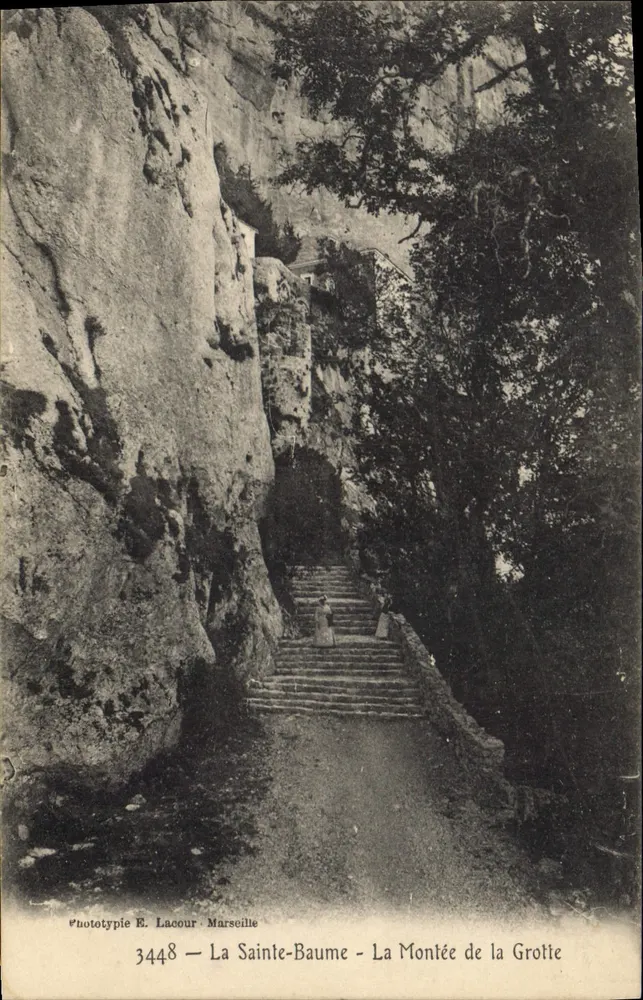 La Sainte-Baume — A Subida da Gruta — editor E. Lacour, Marselha, n° 3448 - Frente