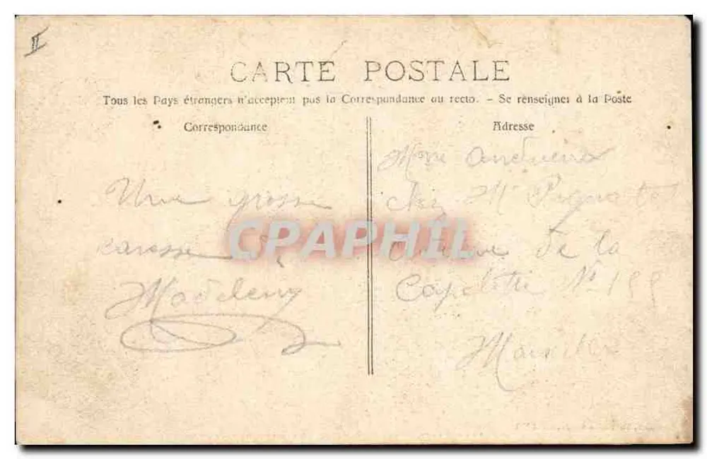 Santa-Baume — Lembrança da Santa-Baume — P. Ruat, Editora - Marseille 4273 - Verso