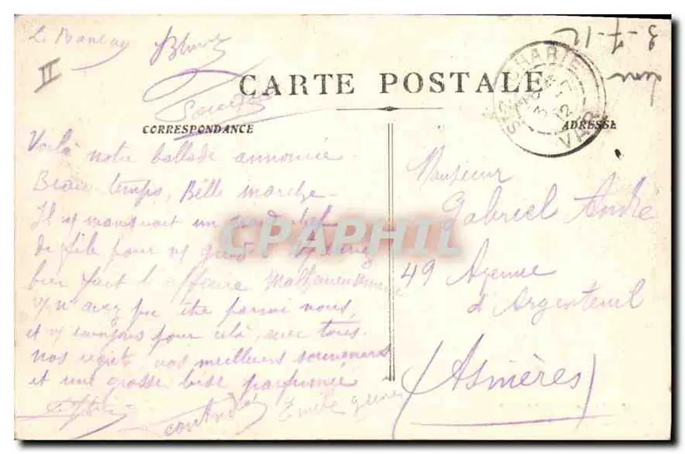 Eckpunkt des Waldes nahe dem Sofa — Sainte-Baume — Verlag unbekannt, Nr. 12 - Rückseite