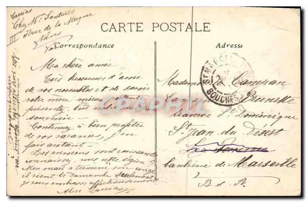 Route de la Sainte-Baume und der Pic de Bretagne — Rose Roure, Édit Marseille - Rückseite