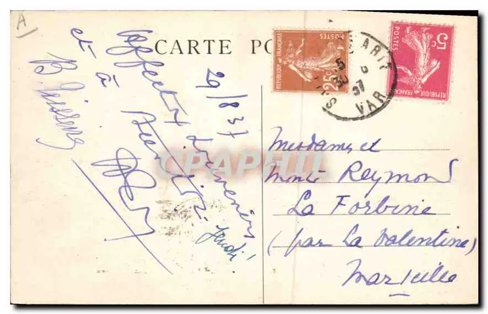 La Sainte-Baume — Hotel des Cèdres — Foto Amelot Salon - Achterkant
