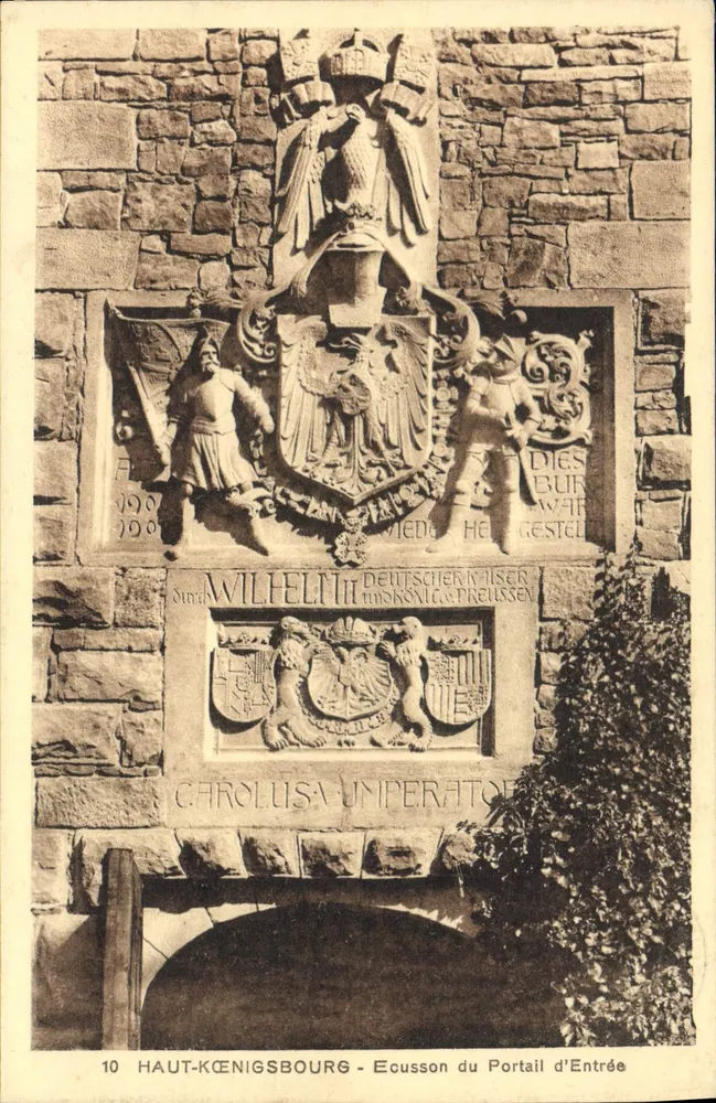 Hoch Koenigsbourg — Wappen des Eingangstor — Sonderausgabe des Schlosses - Vorderseite