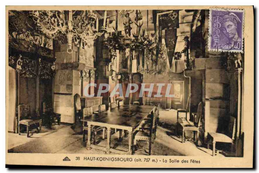 Haut-Koenigsbourg (alt. 757 m.) — Die Festsaal — Sonderausgabe des Schlosses - Vorderseite