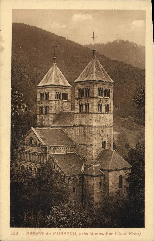 Abtei Murbach — nahe Guebwiller (Haut-Rhin) — Ansichtskarte Nr. 502 - Vorderseite