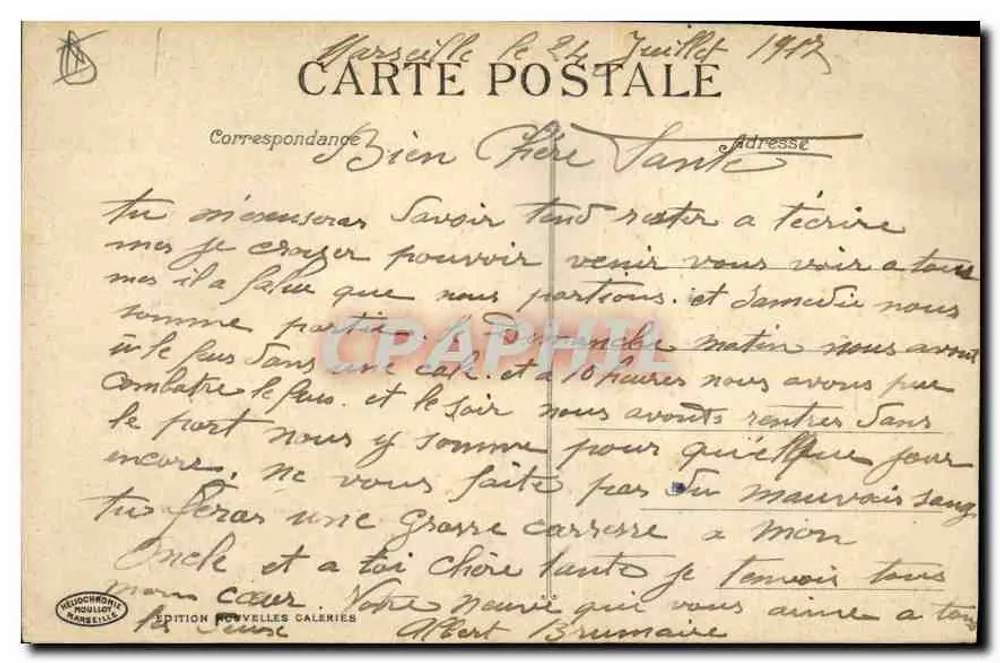 MARSEILLE - A Porta de Aix — editora Éditions Nouvelles Galeries, n°4 - Verso