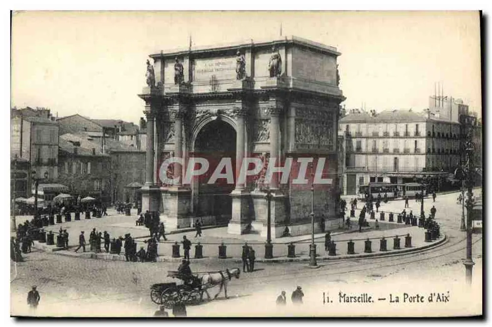 Marseille — A Porta de Aix — editor não visível - Frente