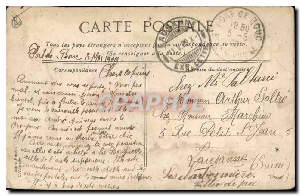 Marseille, a Porta de Aix — editor L.V. Gézé, n°51 - Verso