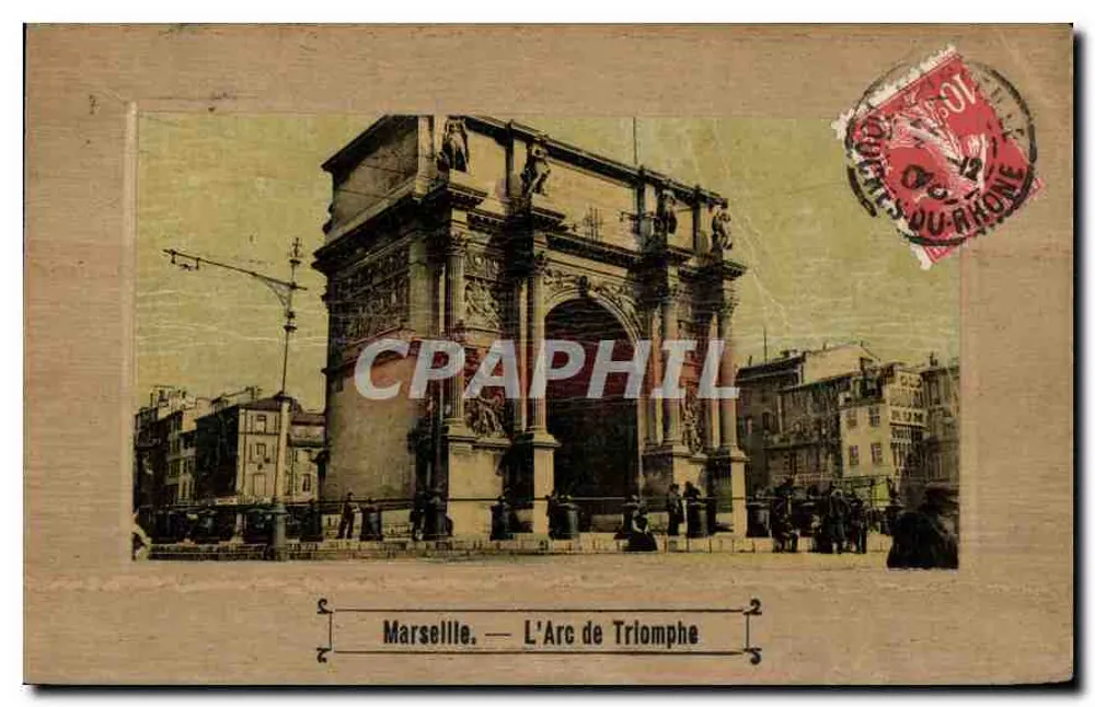 Marseille — O Arco do Triunfo — editor não visível - Frente