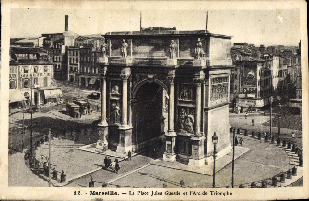 Marseille — La Place Jules Guesde und der Arc de Triomphe — Serie 12 - Vorderseite