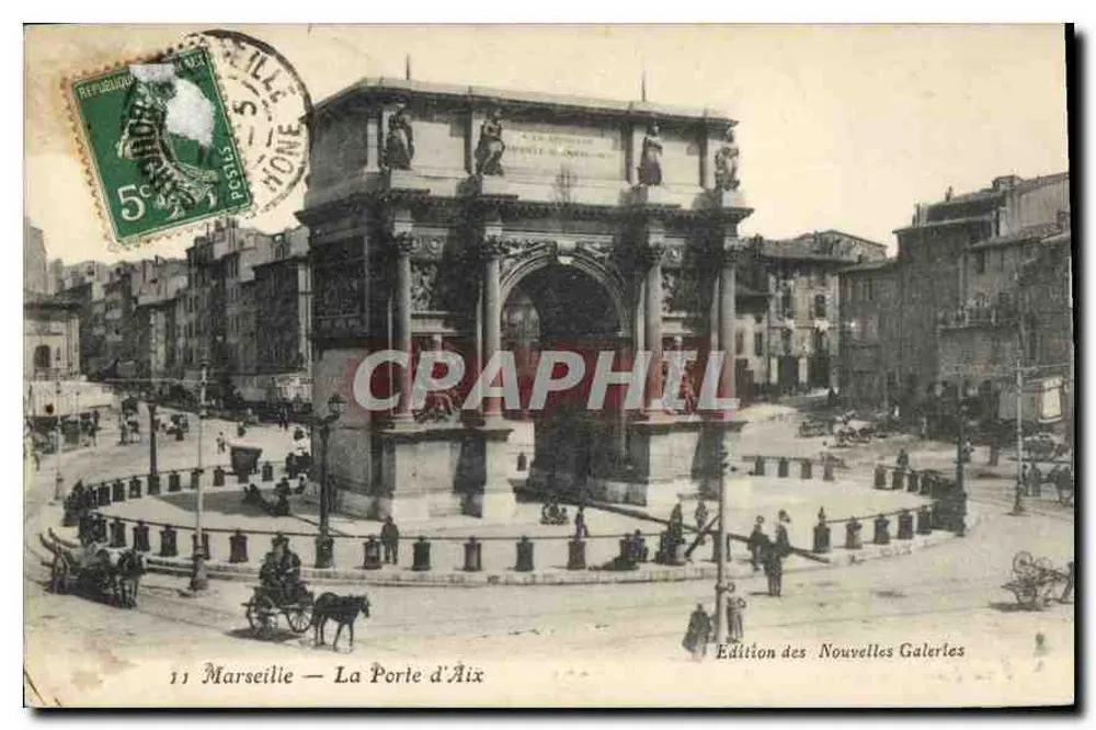 Marseille — A Porta de Aix — Edição das Novas Galerias - Frente