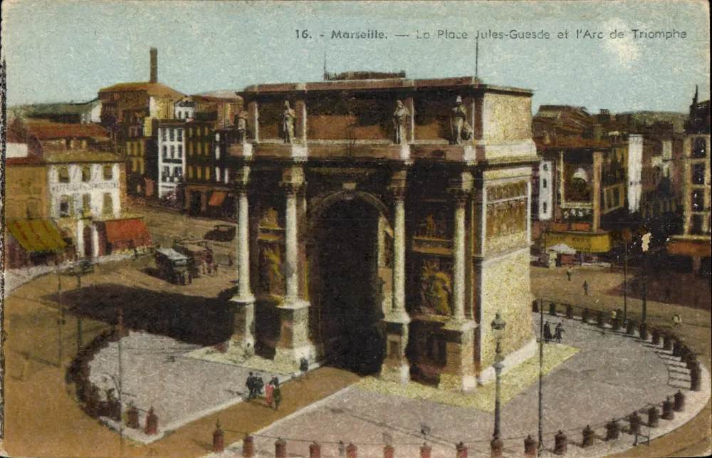 Marseille — Place Jules-Guesde und der Arc de Triomphe — A. Tardy, 55 Avenue des Minimes - Vorderseite