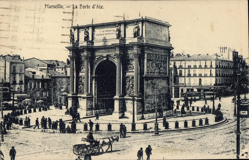 Marselha — A Porta de Aix — Editor não identificado, número de série não visível - Frente