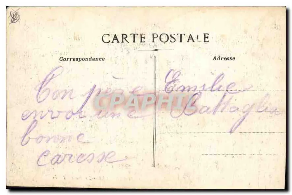 Marselha - A Porta de Aix — Arco de triunfo decorado com esculturas, editor não identificado - Verso
