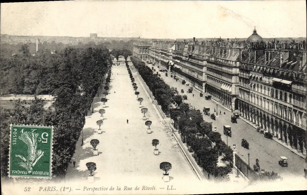 Parijs (1e) — Perspectief van de Rue de Rivoli — LL. — N° 52 - Voorkant