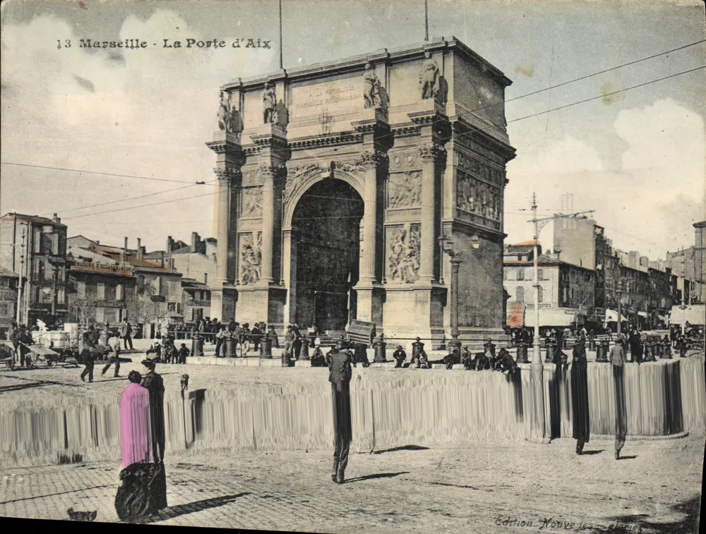 Marselha - A Porta de Aix — editor Edition Nouve 1922 - Frente