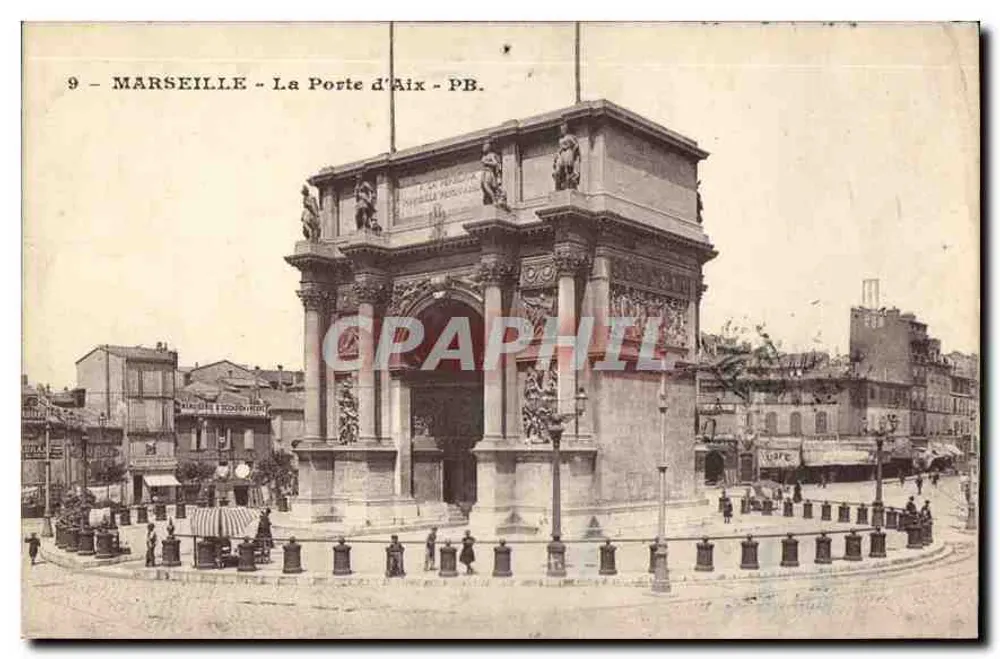 Marseille - La Porte d'Aix - PB. - Editor PB. - Frente