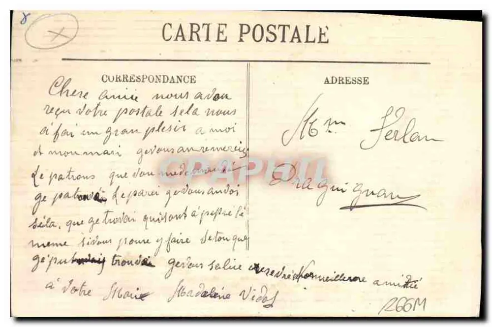 Marseille — A Praça de Aix e o Arco do Triunfo — LL - Verso