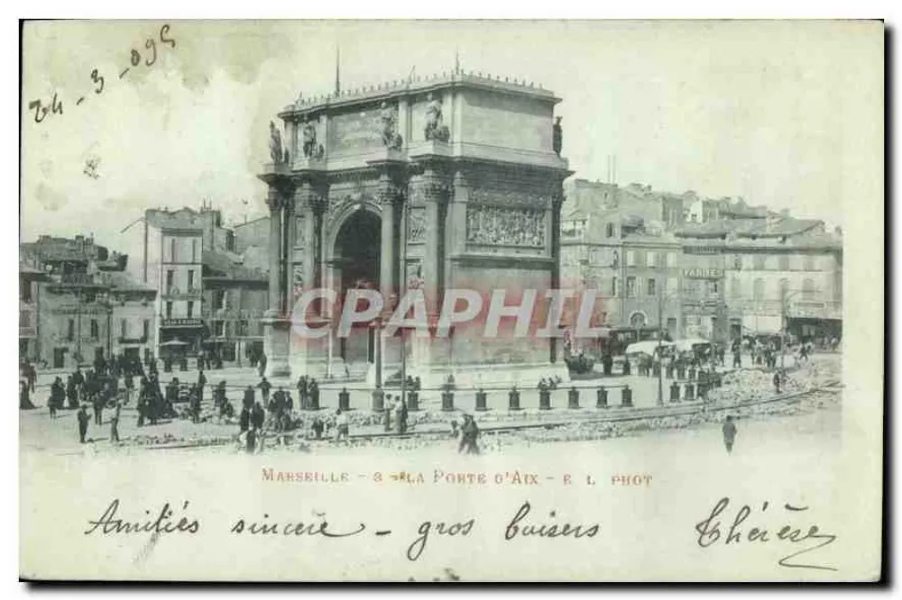 Marselha — A Porta de Aix — L. Phot - Frente